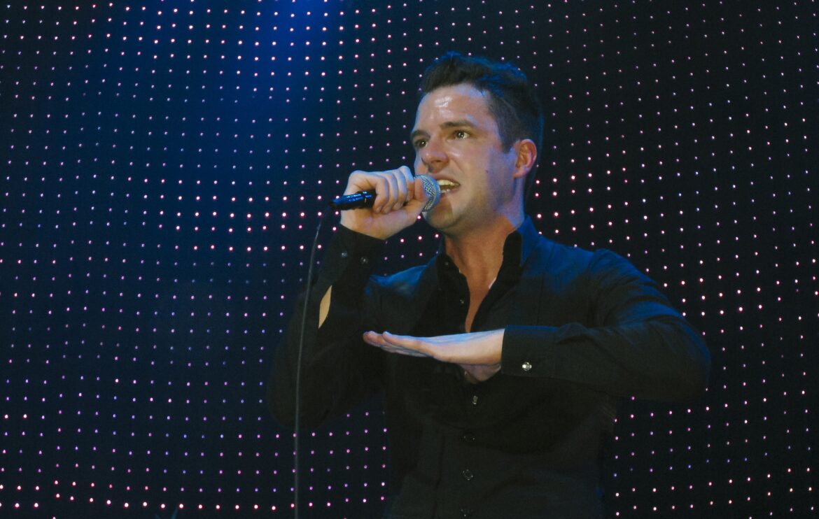 Brandon Flowers on stage
