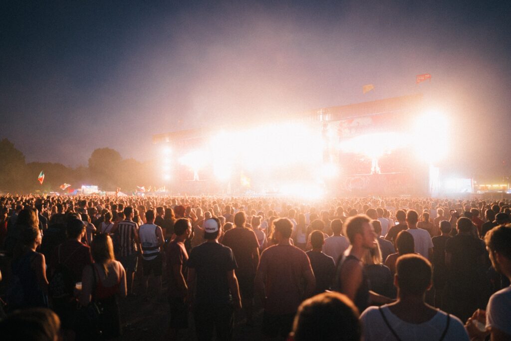 Festival stage crowd generic