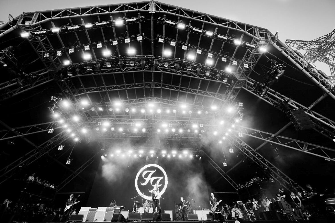 Foo Fighters on stage at Glastonbury 2023