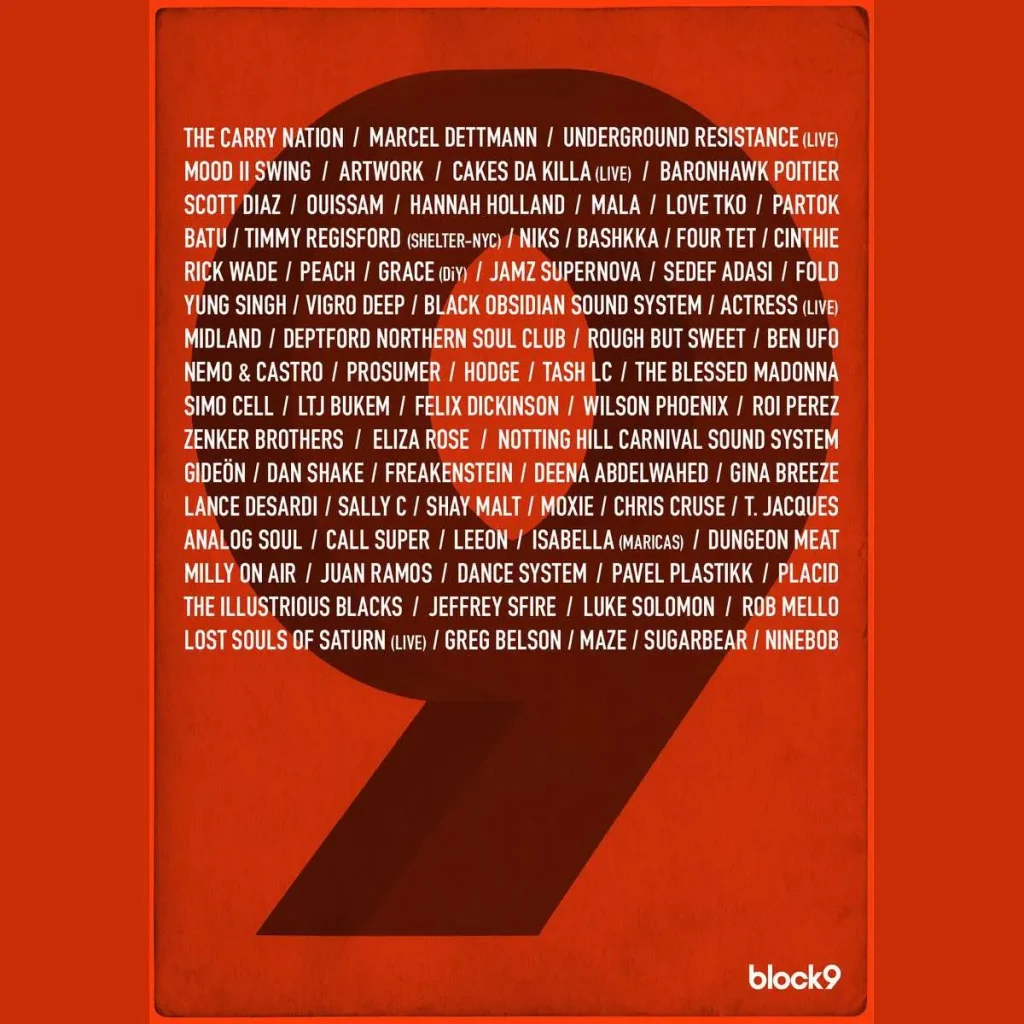 Glastonbury 2023 Block 9 main line-up poster