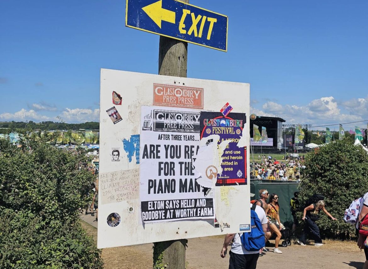 Glastonbury Billy Joel Piano Man poster