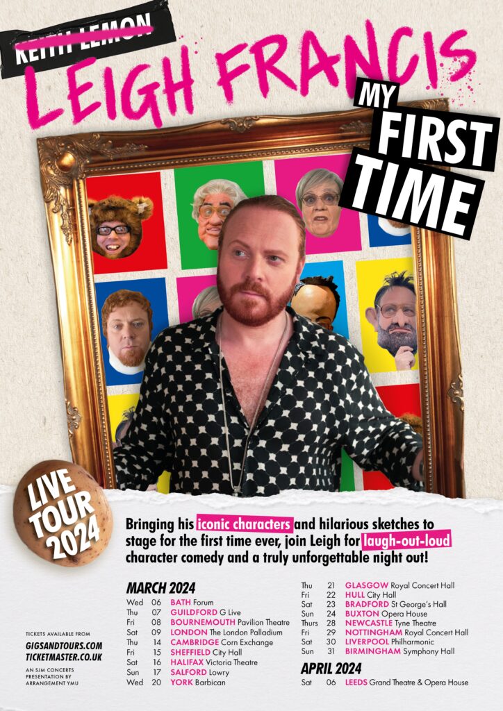 Leigh Francis My First Time tour poster