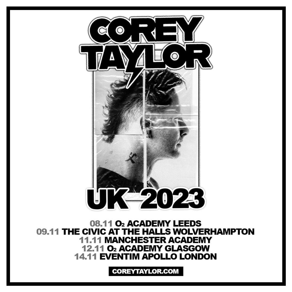 Corey Taylor 2023 UK tour poster Corey Taylor 2023 UK tour poster