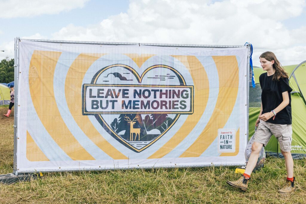 Kendal Calling Campsite TomMartin 2 Kendal Calling Leave Nothing But Memories Sign