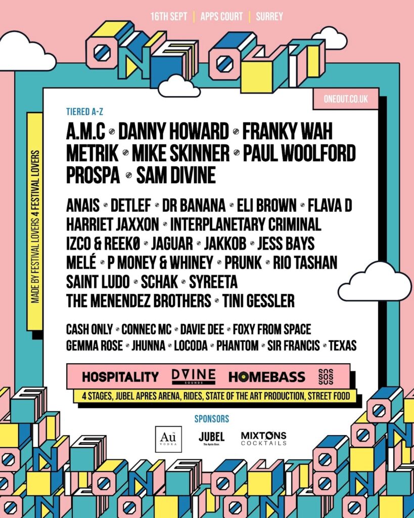 One Out Festival 2023 line-up poster