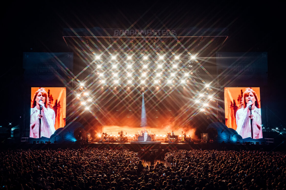 Florence + The Machine on stage at Boardmasters