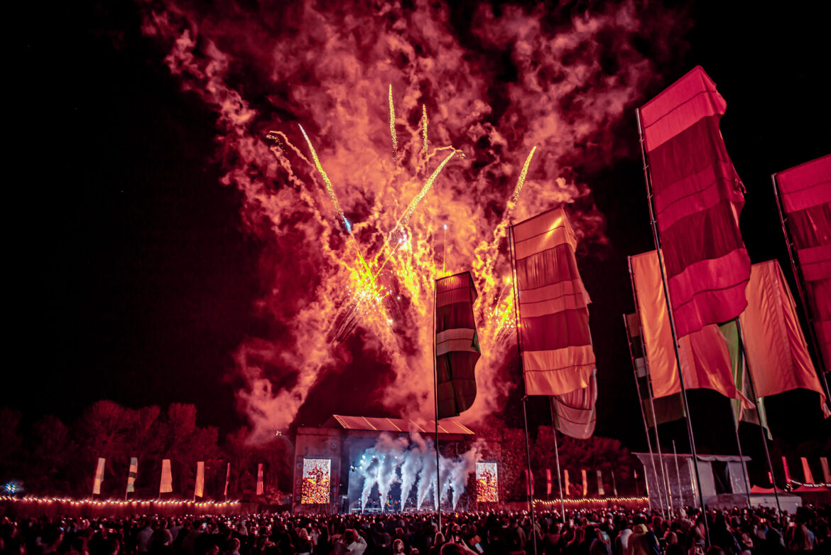 Reggae Land main stage fireworks