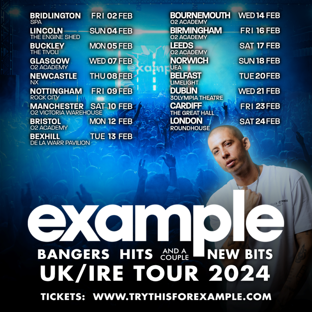 Example tour poster UK 2024 Example tour poster UK 2024