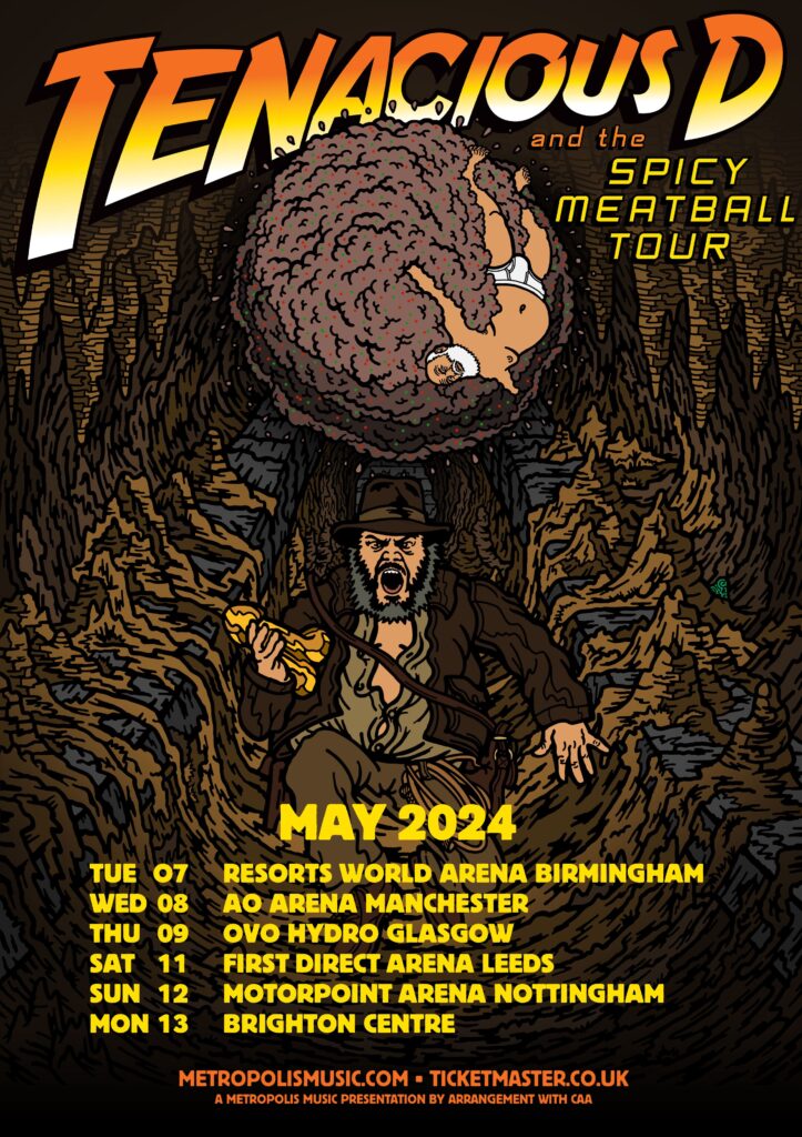 Tenacious D 2024 UK tour poster Tenacious D 2024 UK tour poster