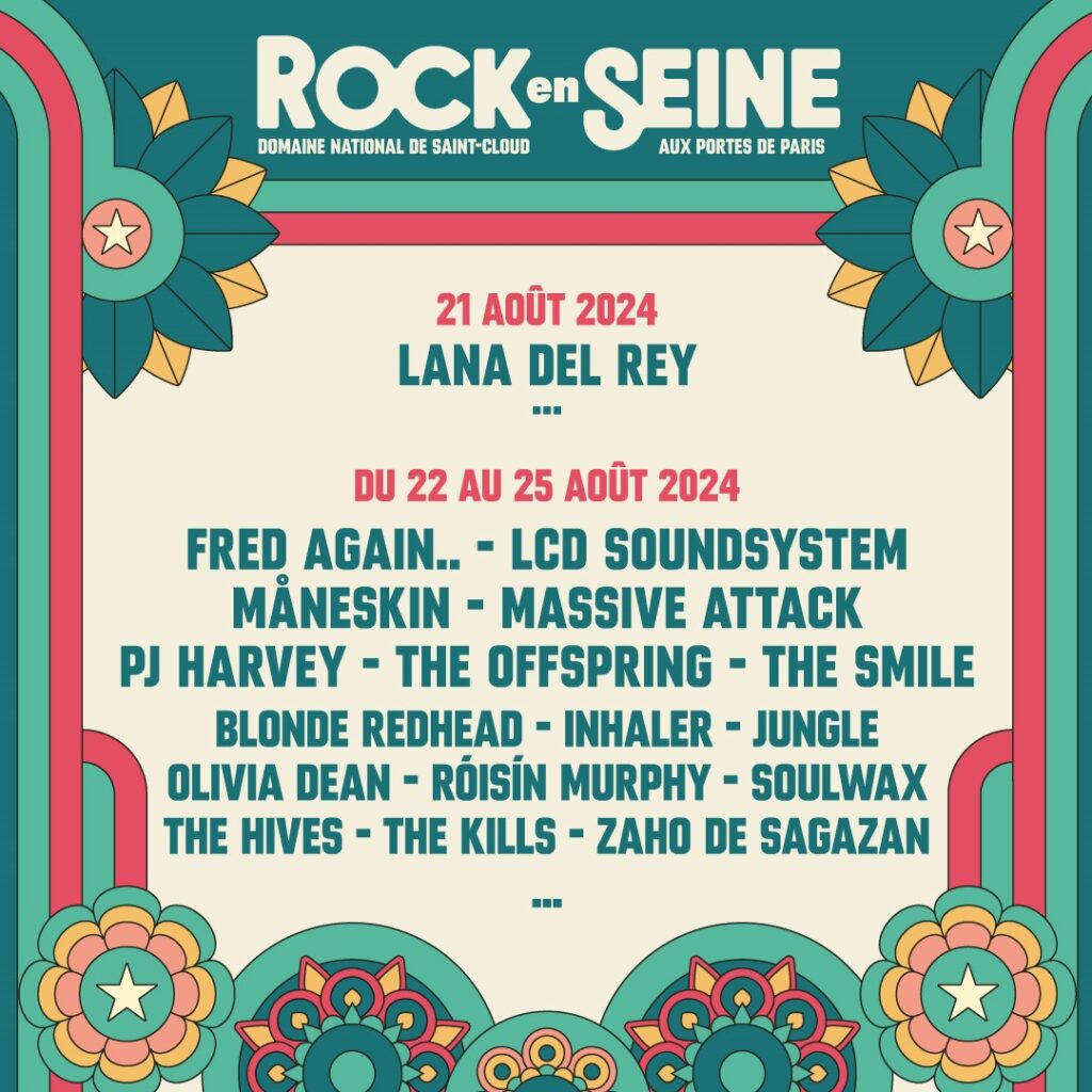 Rock En Seine 2024 latest line-up poster