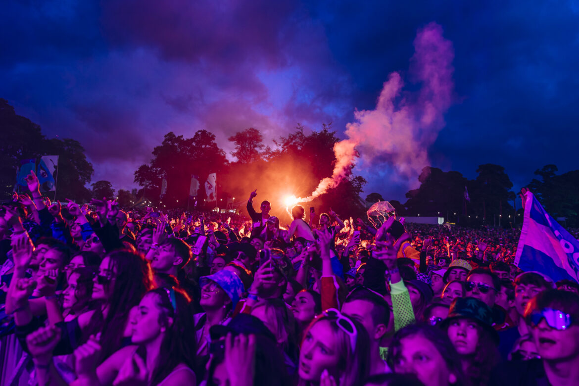 Kendal Calling flare in crowd