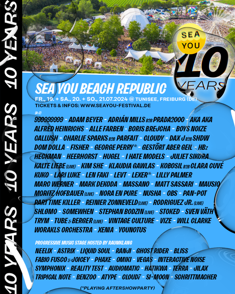 Sea You Festival line up poster 2024 Sea You Festival line-up poster 2024