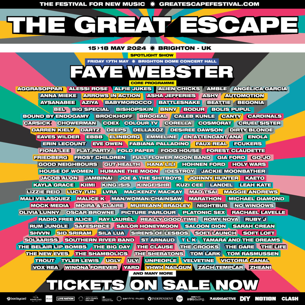 The Great Escape 2024 line-up poster
