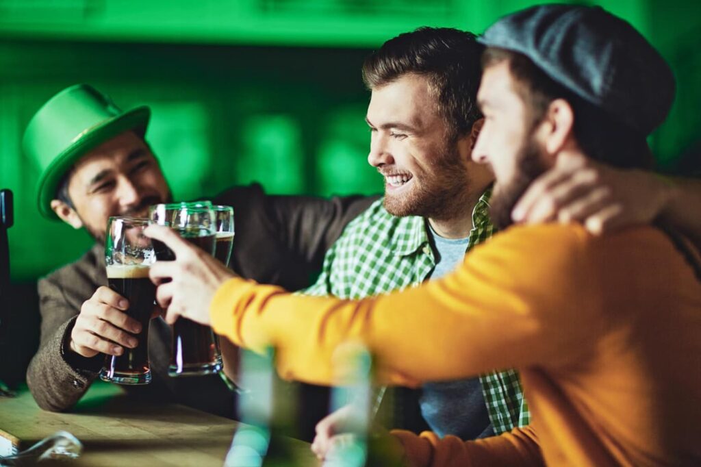 St Patricks Day Guinness drinkers