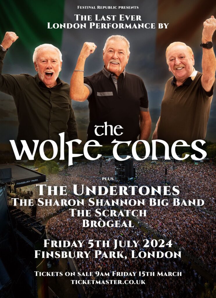 The Wolfe Tones Poster The Wolfe Tones Finsbury Park poster
