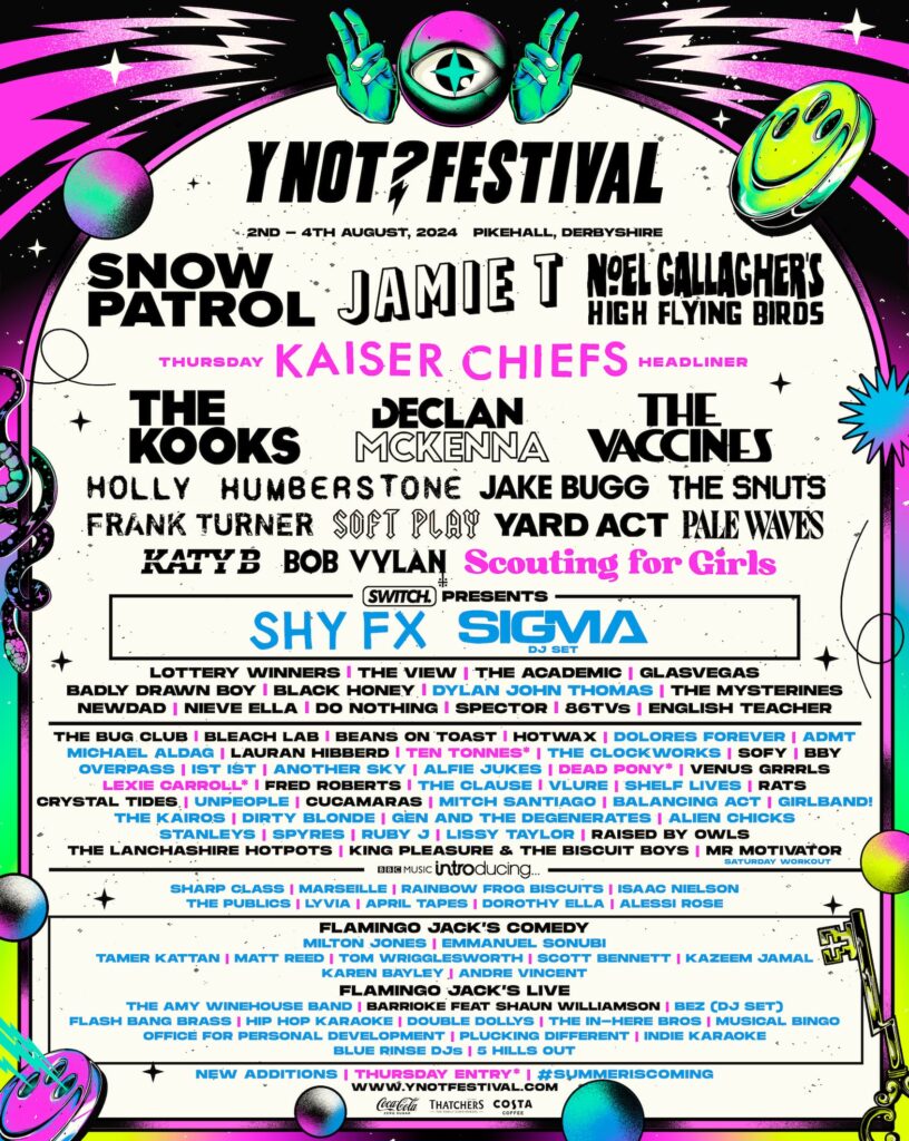 Y Not 2024 latest line-up poster