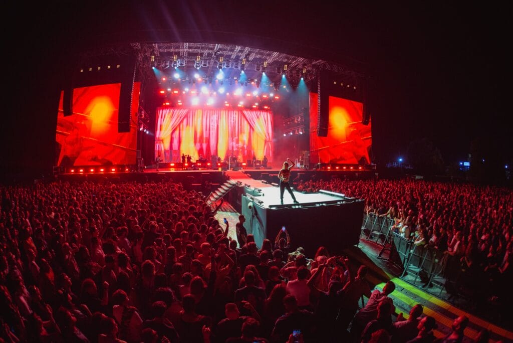 Electric Castle stage and crowd at night