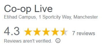 Co op Live reviews Co-op Live reviews on Google Maps as of 9th May