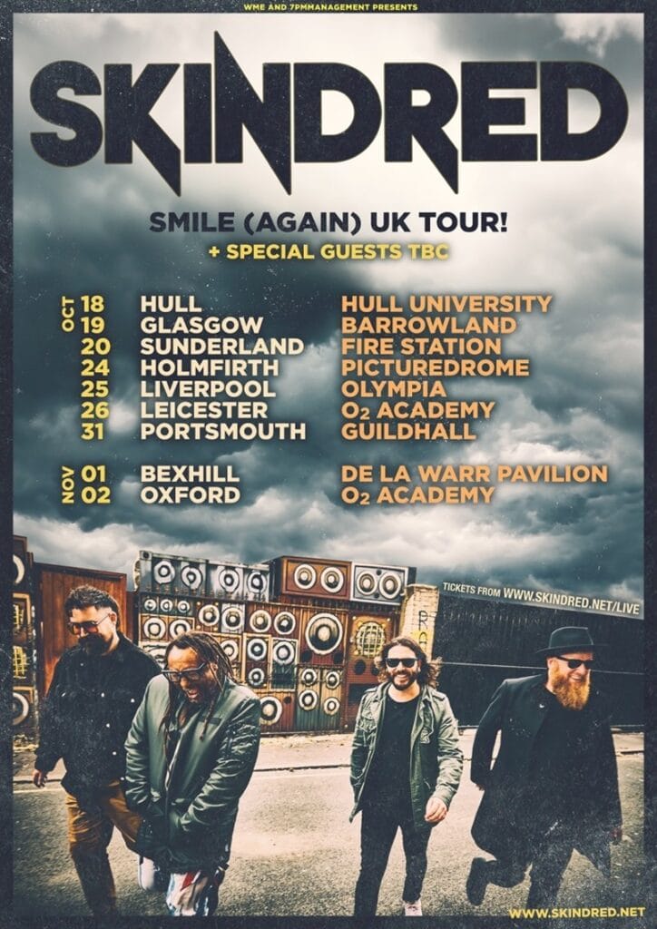 Skindred 2024 tour poster