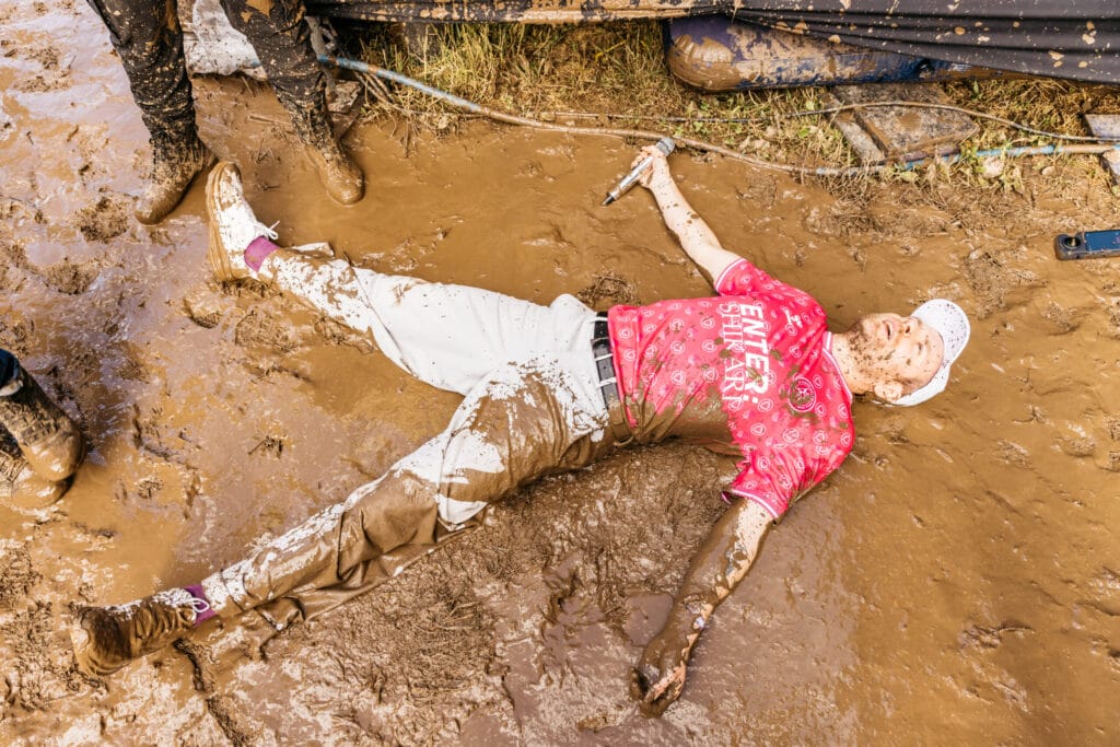 Download Festival 2024 lying in mud