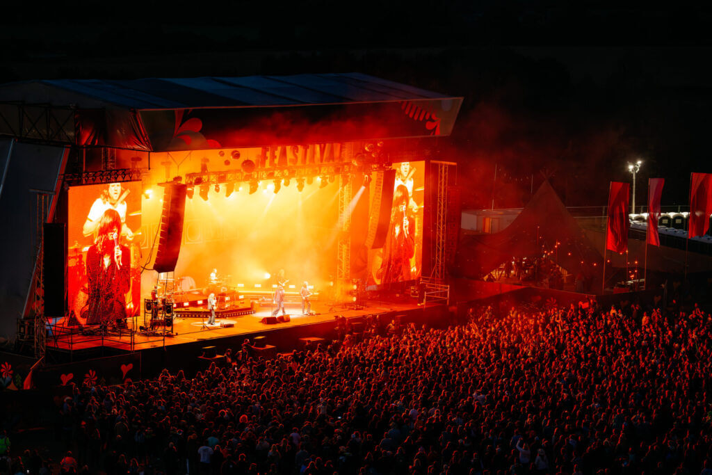 Big Feastival main stage at night