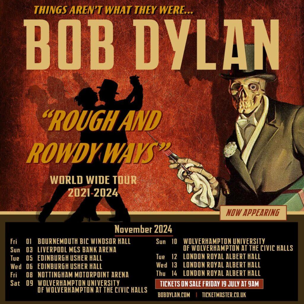 Bob Dylan UK tour poster