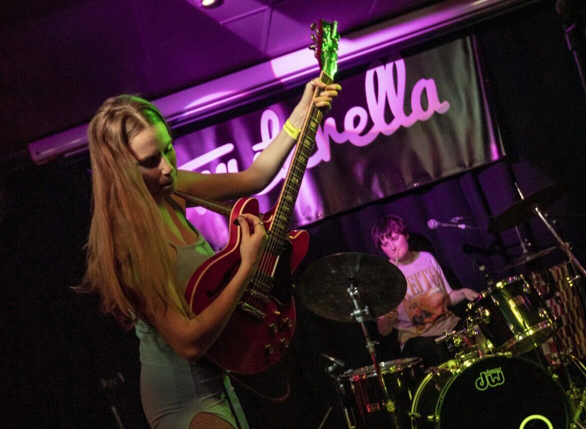 Twisterella Festival sign stage