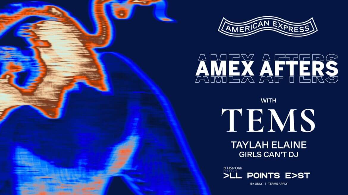 Amex Afters poster 2024 Tems