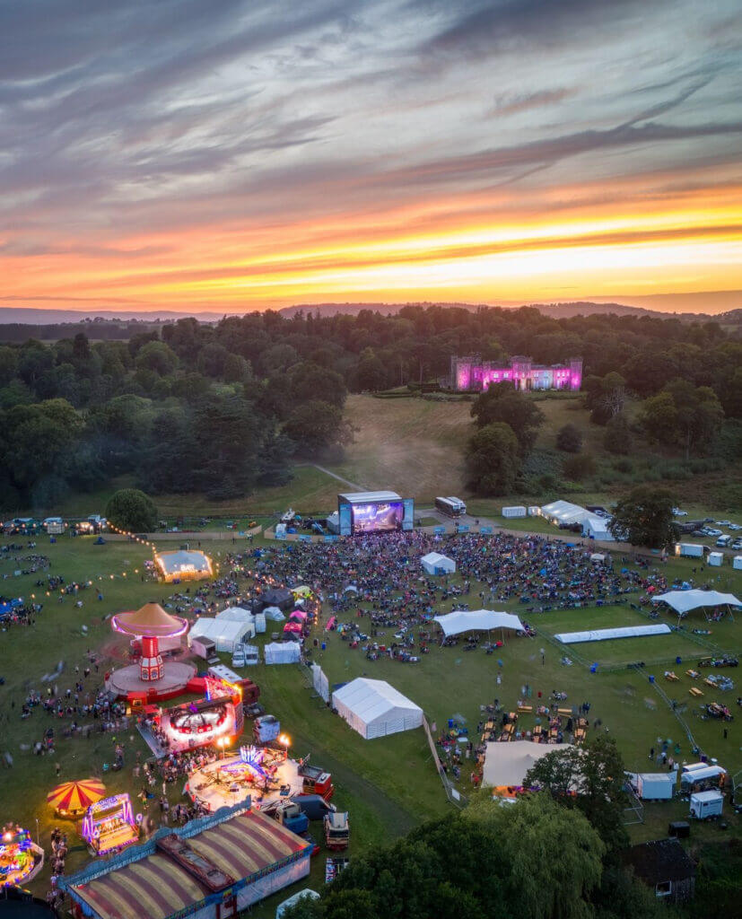 Deva Fest 2024 drone image of site
