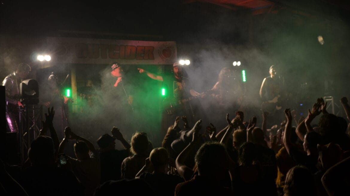 The Dreadnoughts performing live with the Surfin Turnips at Outcider Festival 2024