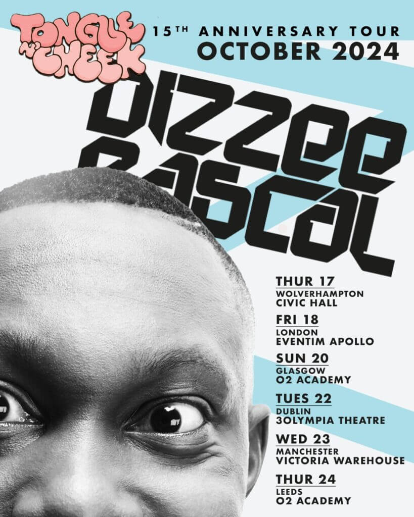 Dizzee Rascal tour Dizzee Rascal 2024 tour poster
