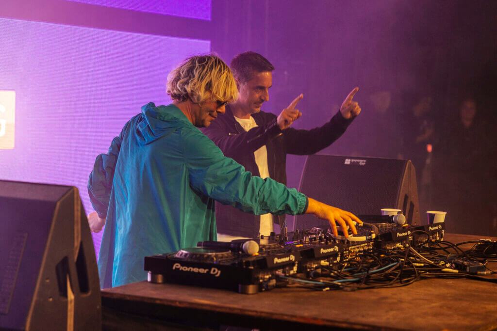 GaryN B2B TimB KC24 TomMartin 2 Kendal Calling 2024 Tim Burgess and Gary Neville
