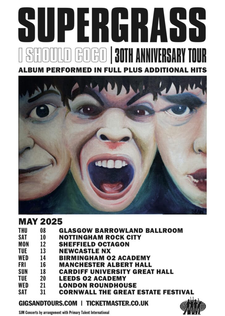 Supergrass Tour Poster Supergrass 2025 tour poster