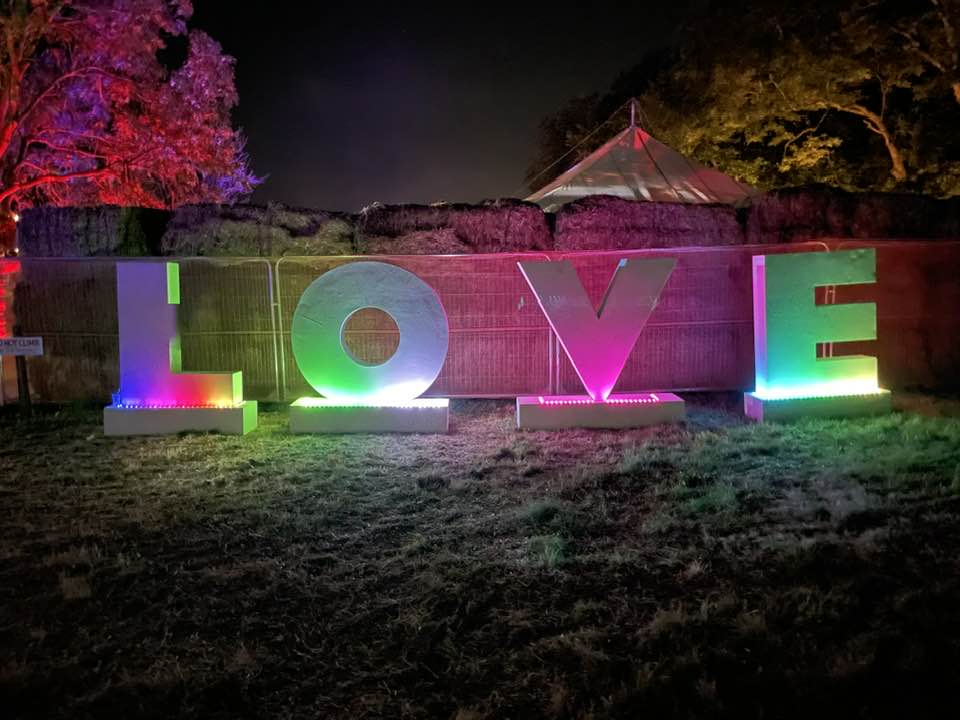 LOVE sign at Campo Sancho festival