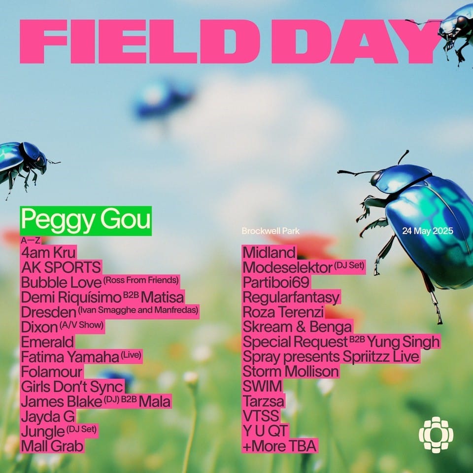 Field Day 2025 line up poster Field Day 2025 line-up poster