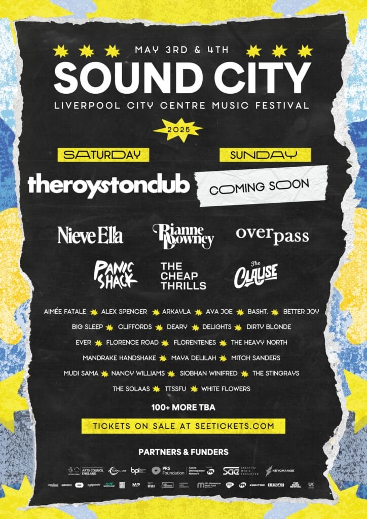 Liverpool Sound City 2025 line up poster Liverpool Sound City 2025 line-up poster
