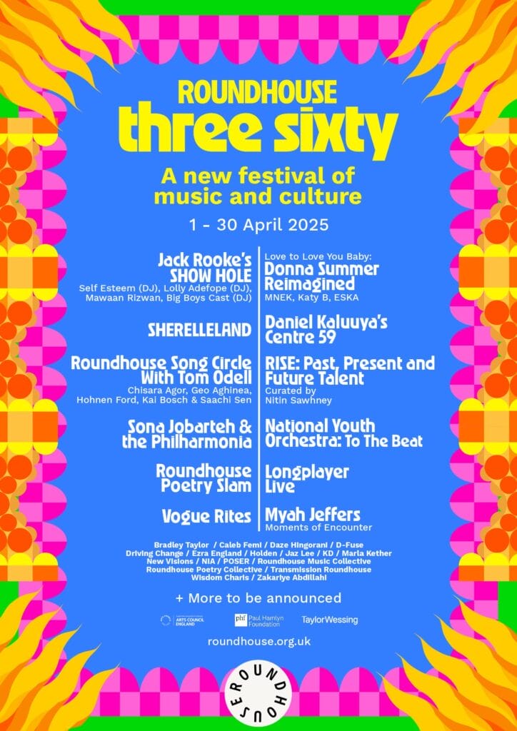 Roundhouse Three Sixty line up poster Roundhouse Three Sixty line up poster