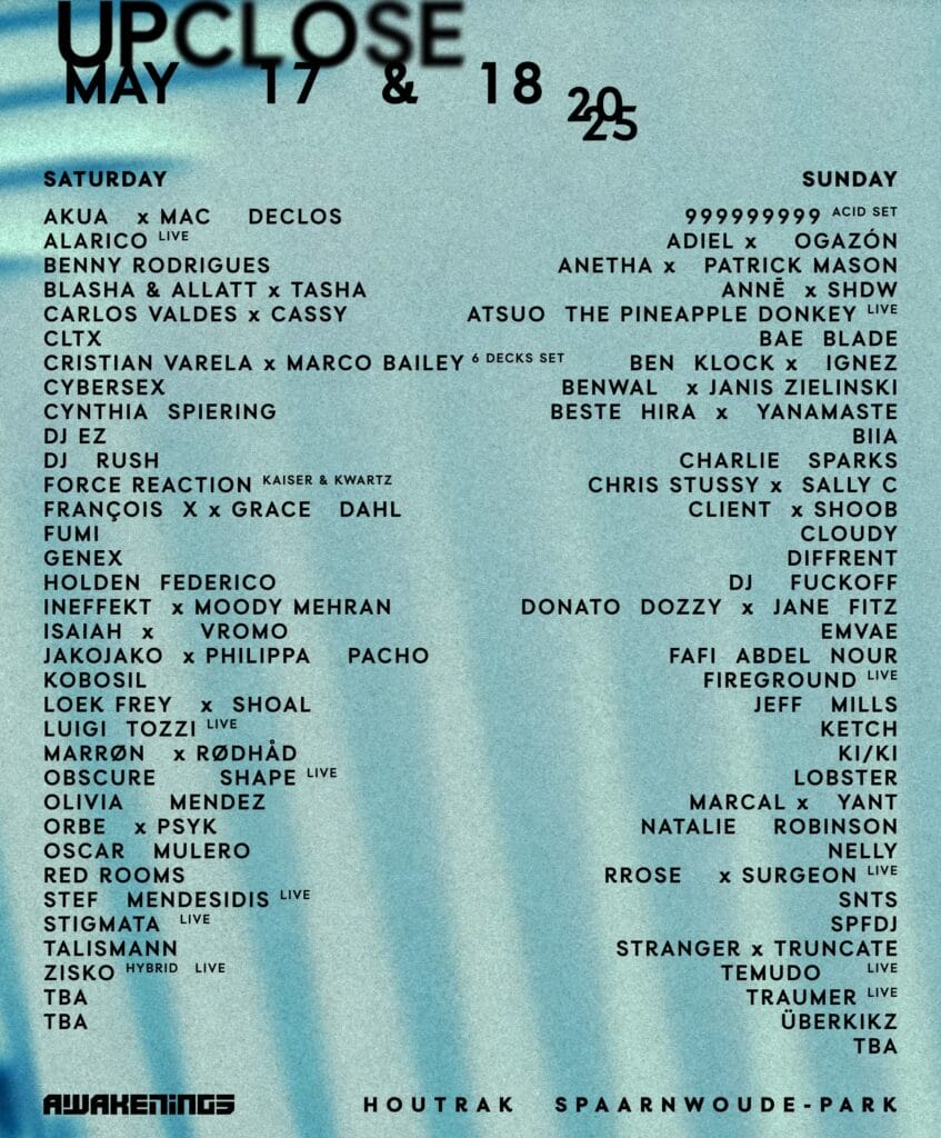 AW Upclose25 LINEUP 4 5 i Upclose 2025 line-up poster
