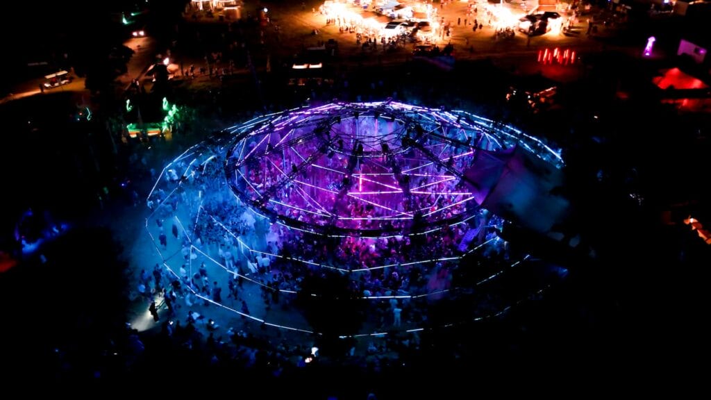 Drone Still 10 Polygon Live dome