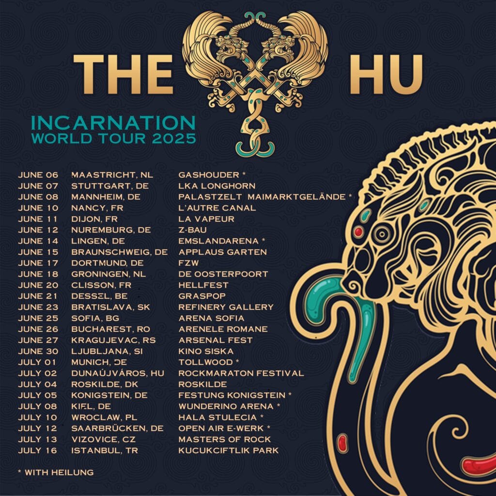 Final THE HU INCARNATION WORLD TOUR 2025 copy The Hu Incarnation World Tour 2025 poster