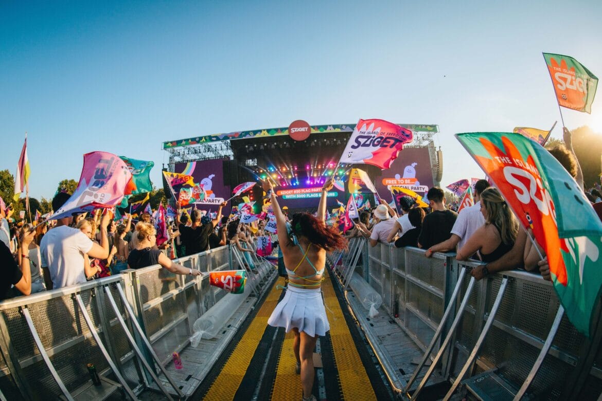 Sziget main stage special party flag