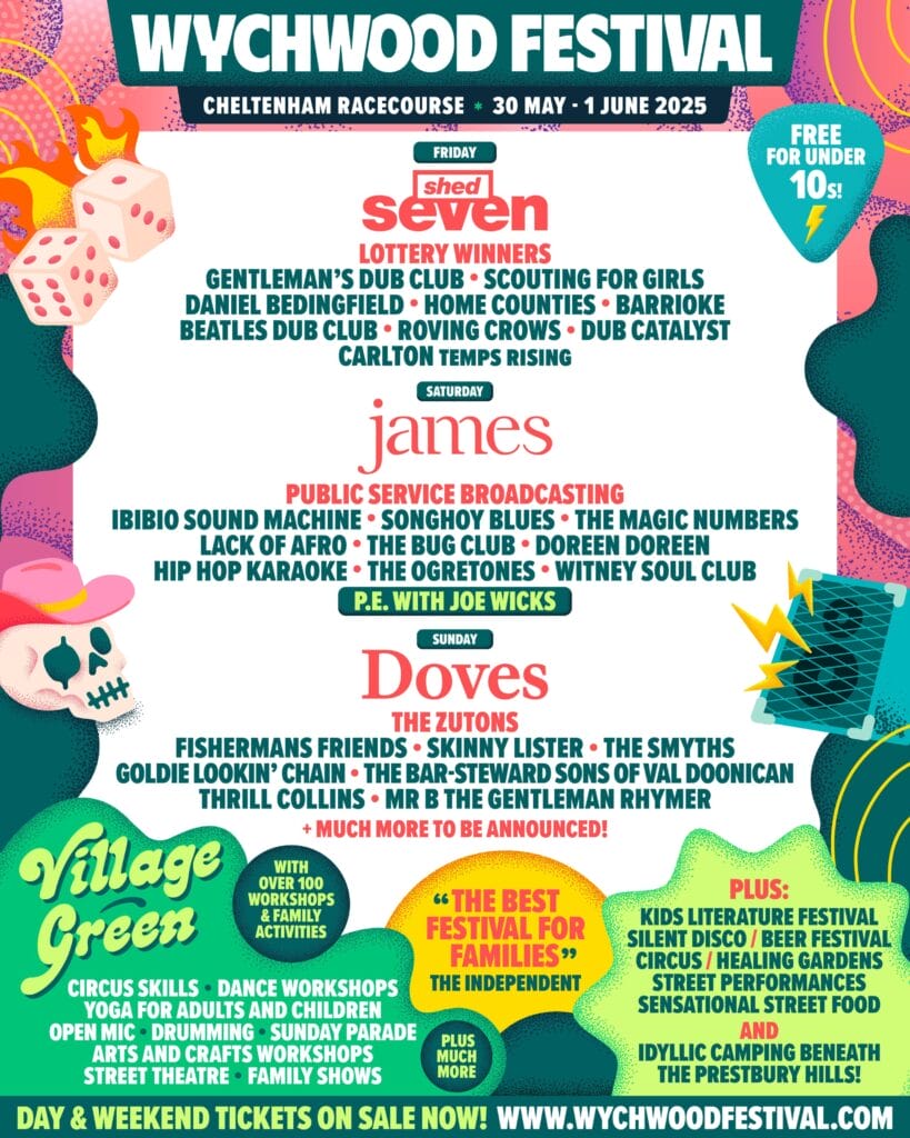 Wychwood Festival 2025 line-up poster