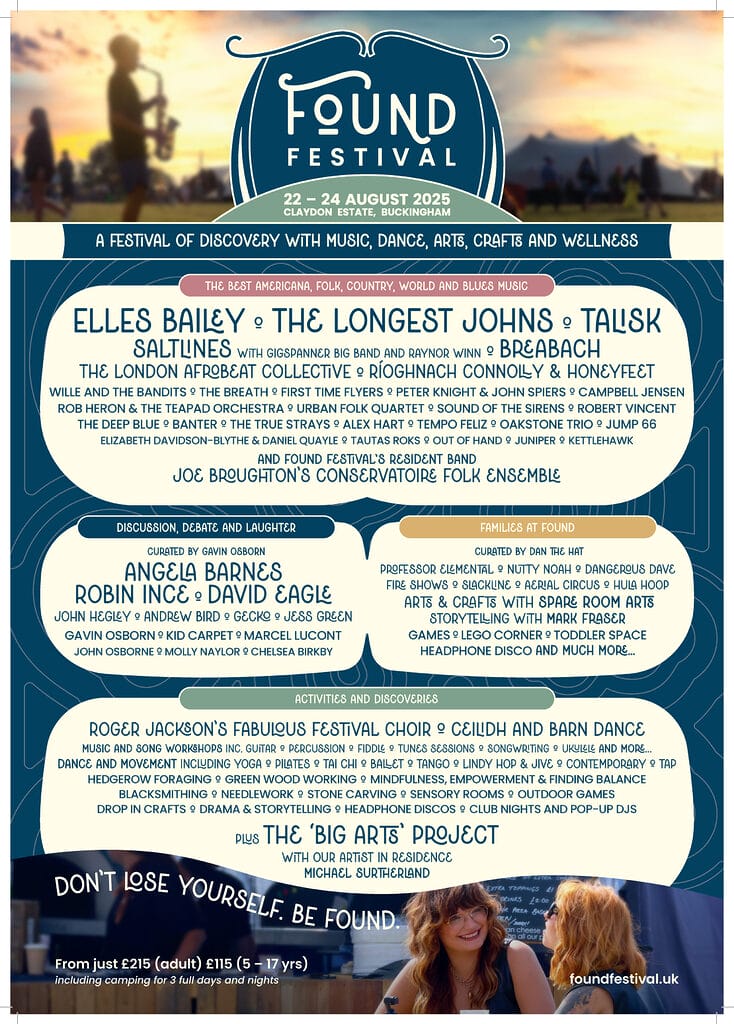 foundfestival lineup poster 2025 alt classic v11 FOR PRINT Found Festival 2025 line-up poster
