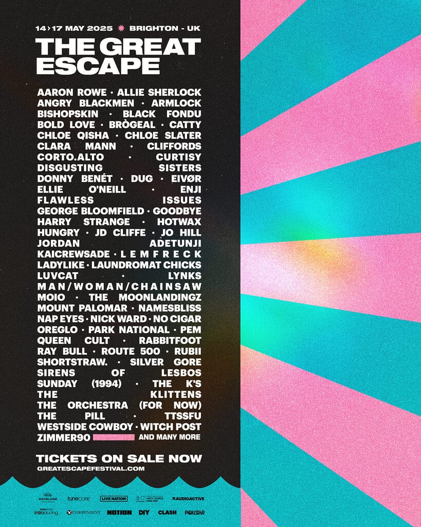 TGE25 Second Announcement feb 1080x1350 The Great Escape 2025 latest line-up poster