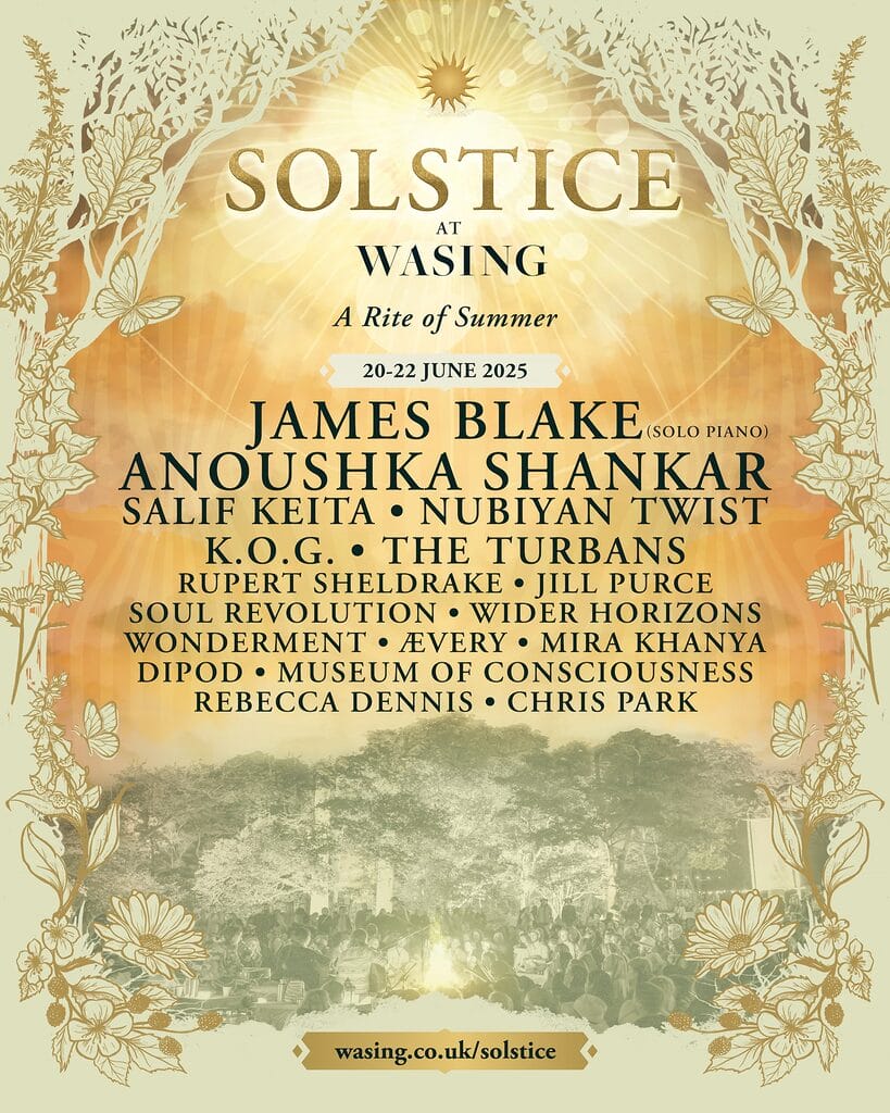 WASING Solstice Social templates Line up 190225 Solstice at Wasing 2025 line-up poster