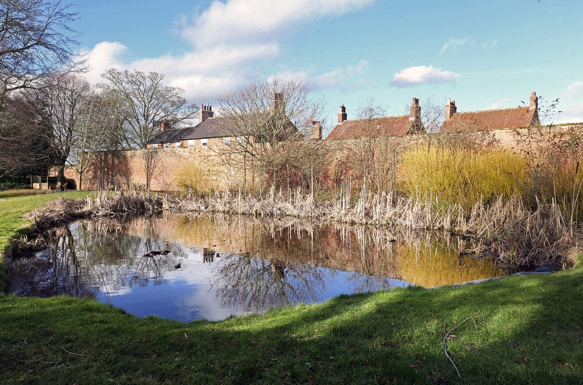 Outside Aldborough Manor, North Yorkshire.