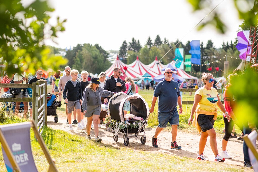Big Featival parents with trolley