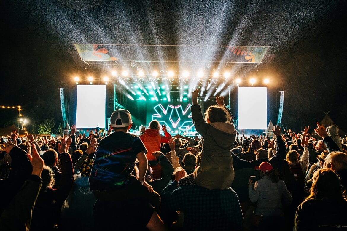 Big Feastival main stage at night