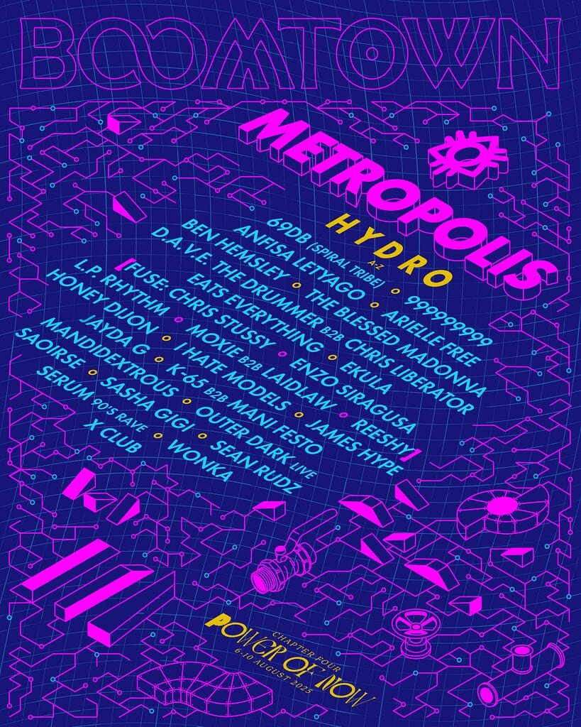 Boomtown 2025 Metropolis line up poster