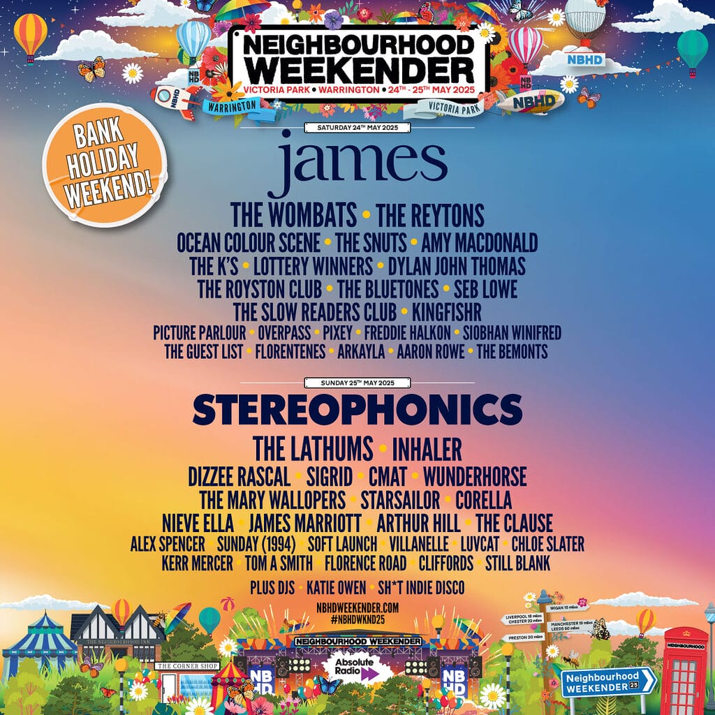 Neighbourhood Weekender 2025 line-up poster